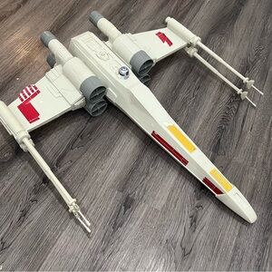 Vintage starwars Toy X-Wing Fighter - White with Red & Yellow Accents